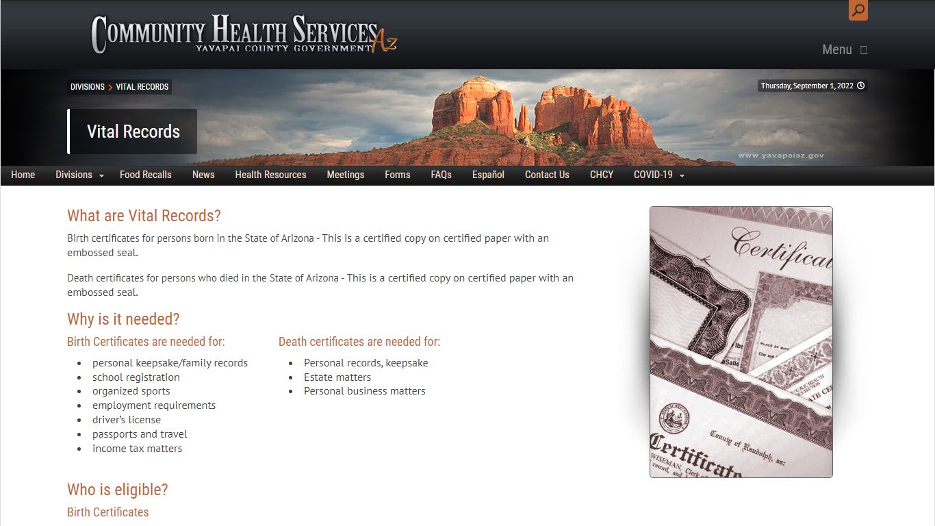 What are Vital Records? - yavapaiaz.gov